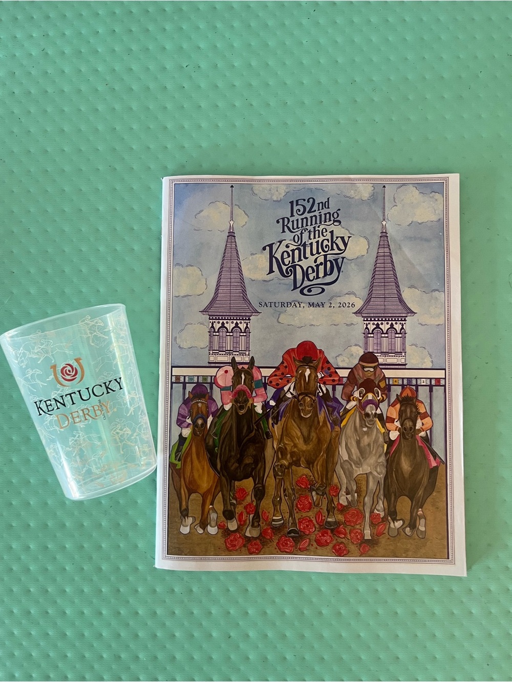 2026 152nd Kentucky Derby official program + 12oz souvenir cup